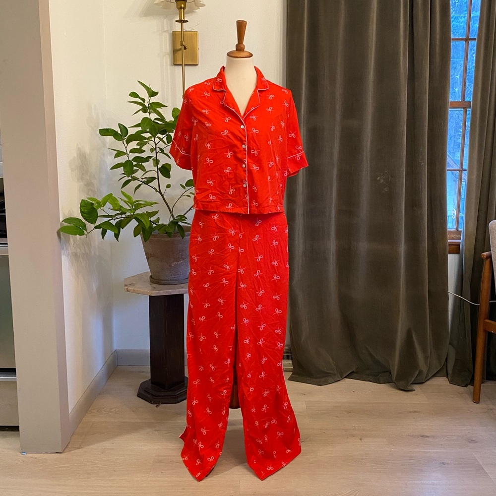 Red & Pink Bow Pajamas